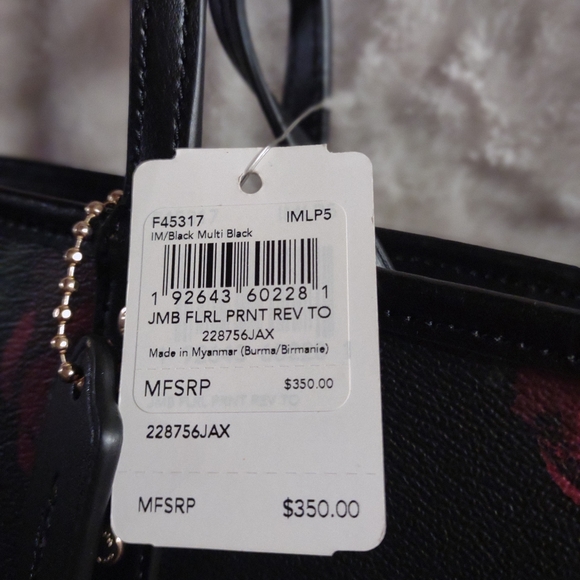 Coach Reversible Floral City Tote with Detachable Clutch - Picture 5 of 10